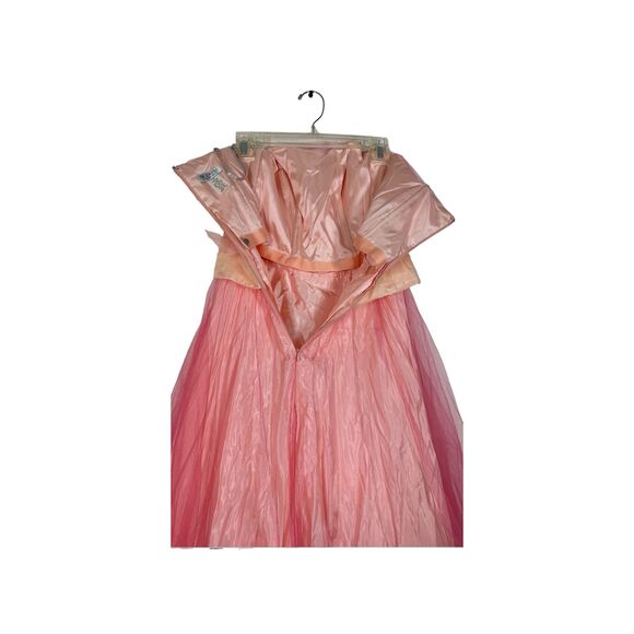 Vintage DE LARU Collection Formal Prom Or Wedding Gown Sz5/6 Pink - Picture 12 of 13